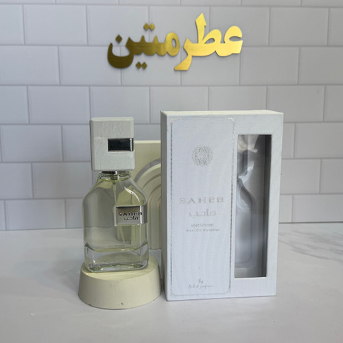 عطر ادوپرفیوم مردانه زنانه صاحب سفید شرکت ارض الزعفران حجم ۷۰ میل