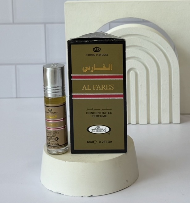عطر رولی عربی رایحه الفارس حجم ۶ میل شرکت الرحاب