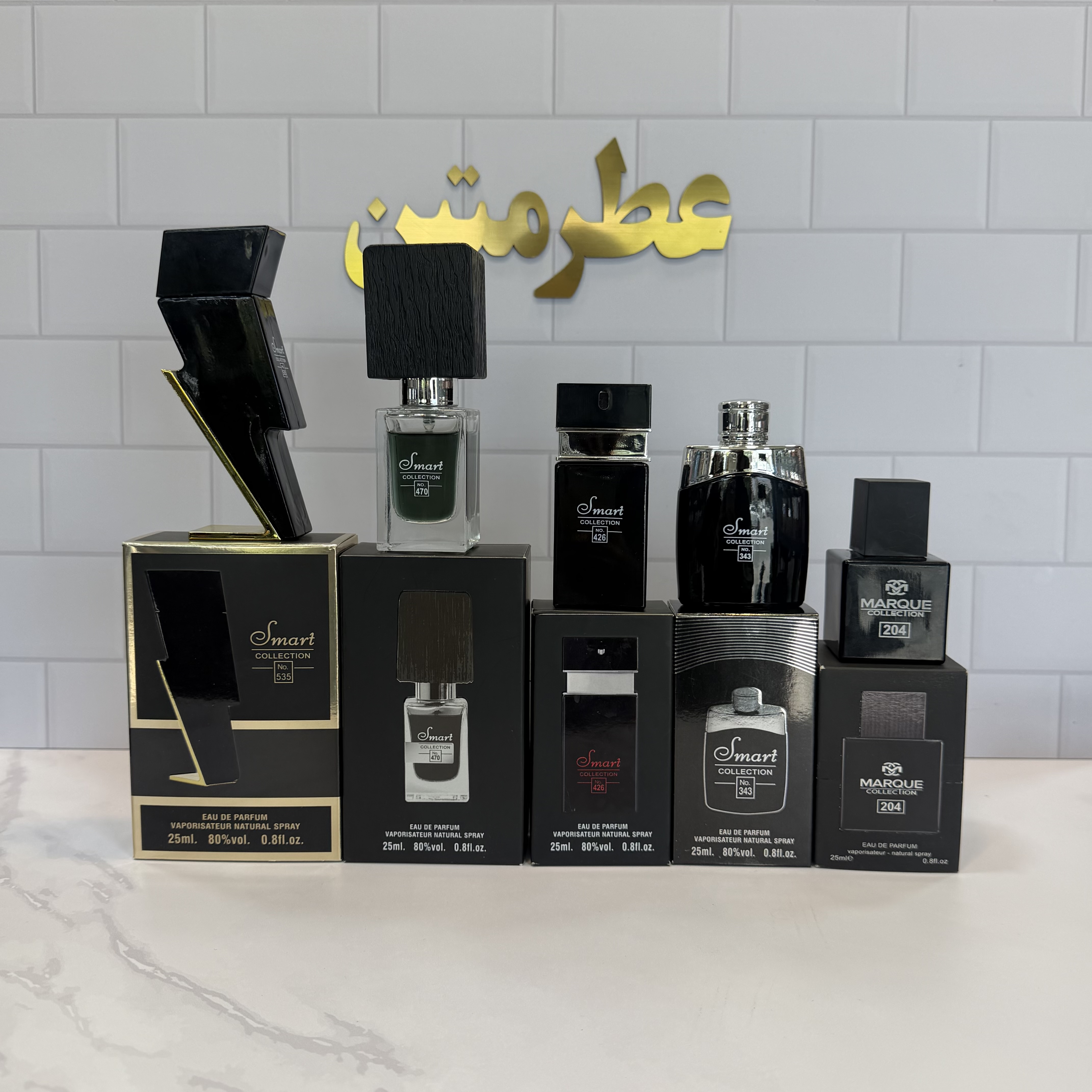 پک عطر مینی مشکی مردانه  ۵ عددی شرکت اسمارت