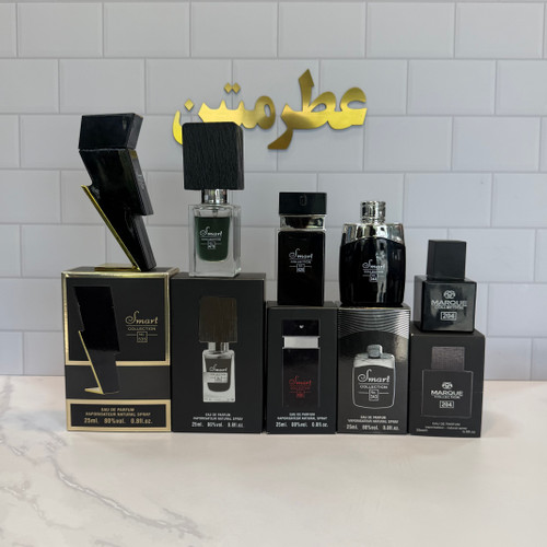 پک عطر مینی مشکی مردانه ۵ عددی شرکت اسمارت